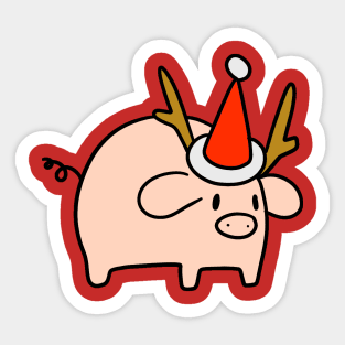 Reindeer Pig Sticker